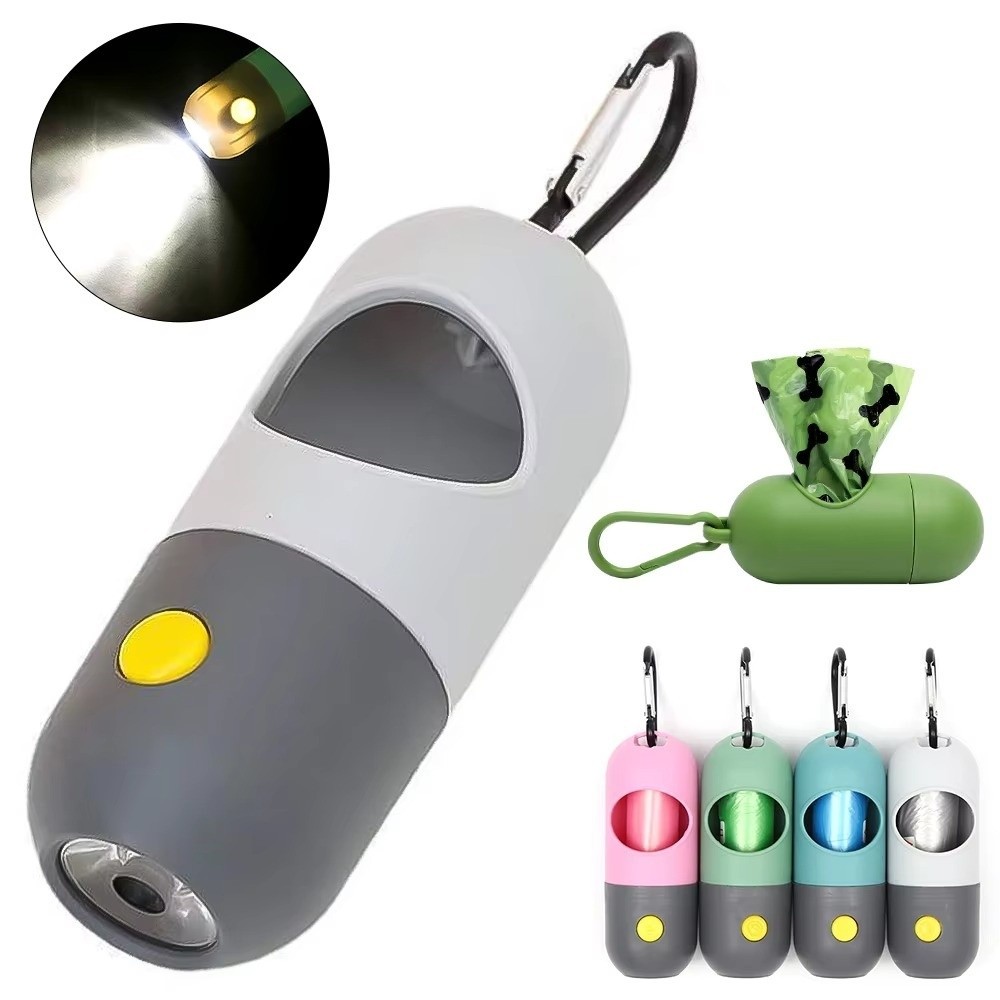 Poop Bag Dispenser - Metal Carabiner Dog Poop Bag Dispenser
