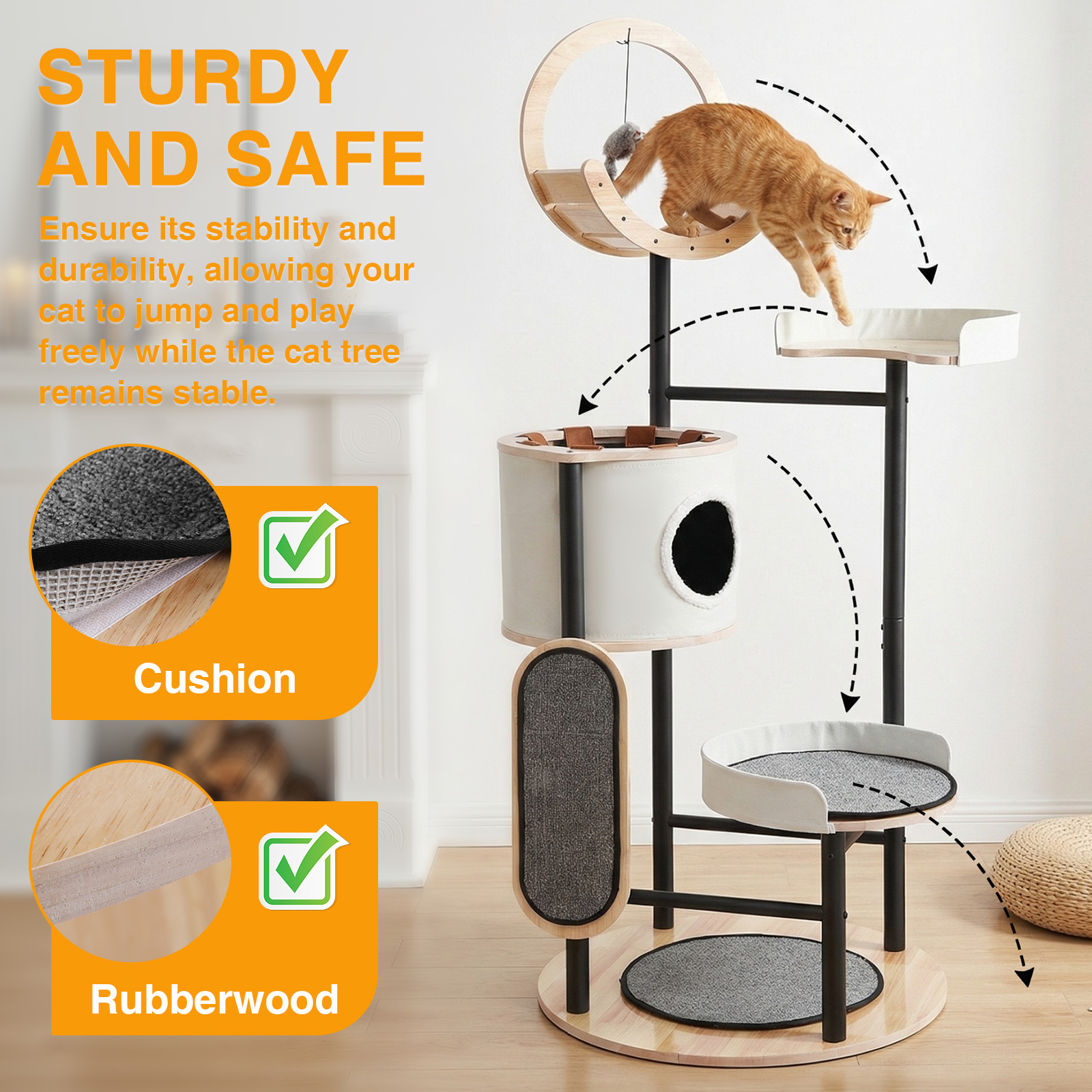 66-Inch Cat Tree with Scratchi - مراجعة Pet X Supplies & Tack Grooming وسعره