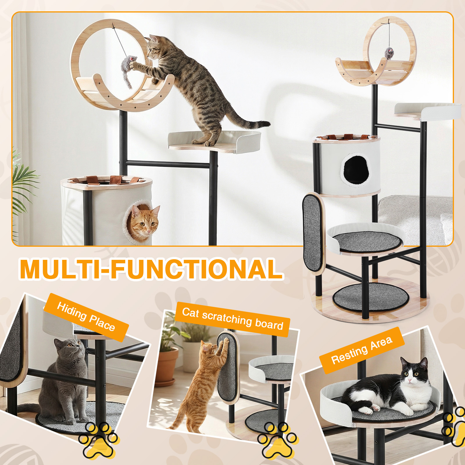 66-Inch Cat Tree with Scratchi - مراجعة Pet X Supplies & Tack Grooming وسعره