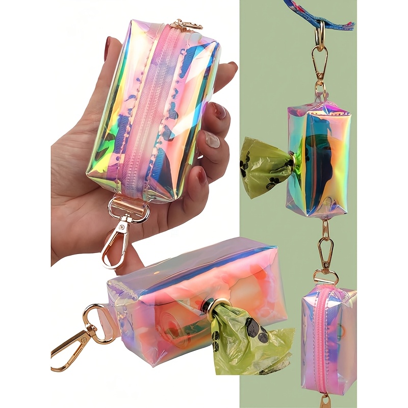 1pc Holographic Reflective Dog - مراجعة Poop Bag Dispenser وسعره