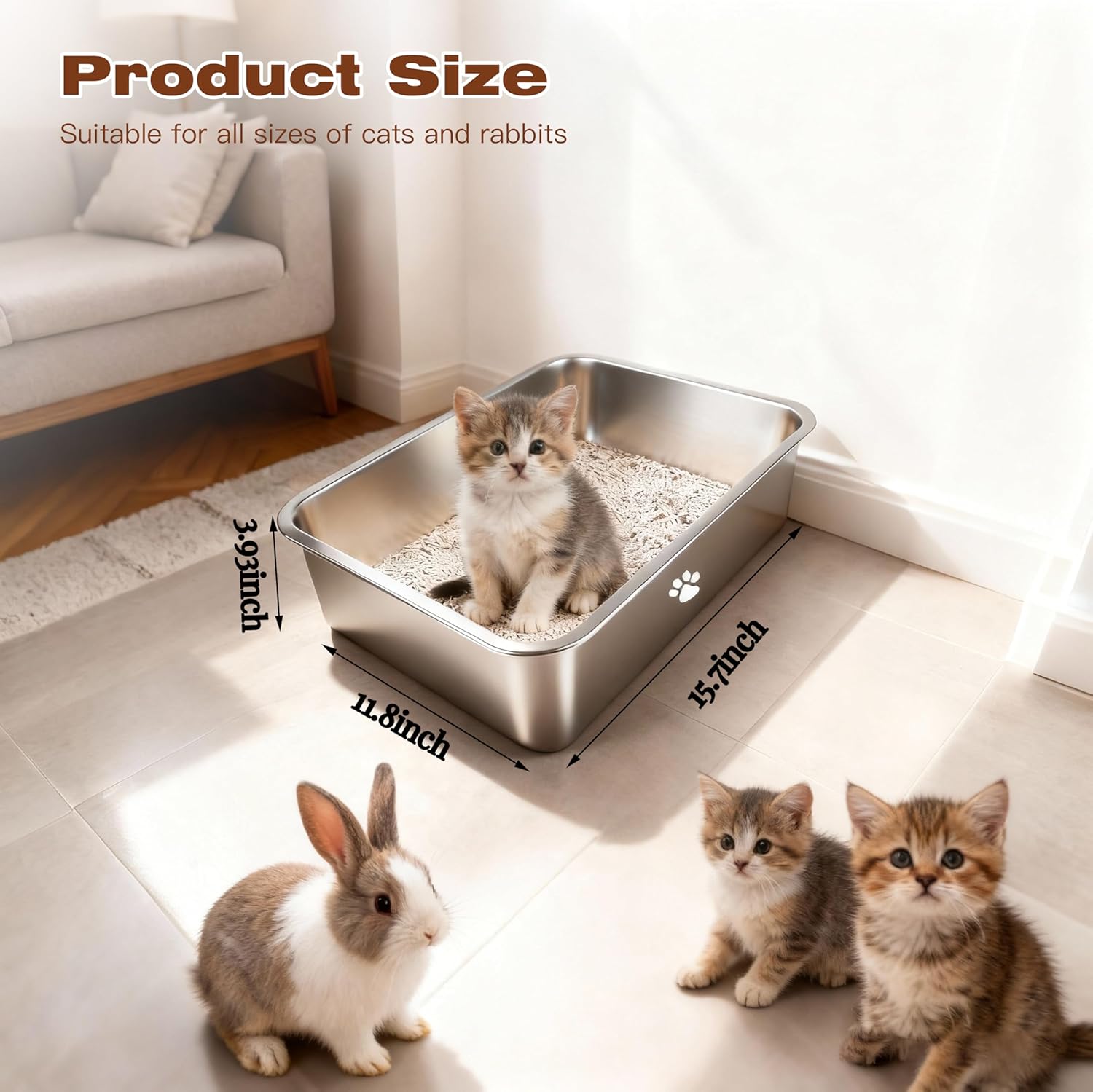 Stainless Steel Cat Litter Box - مراجعة Pet X Supplies & Tack Grooming وسعره
