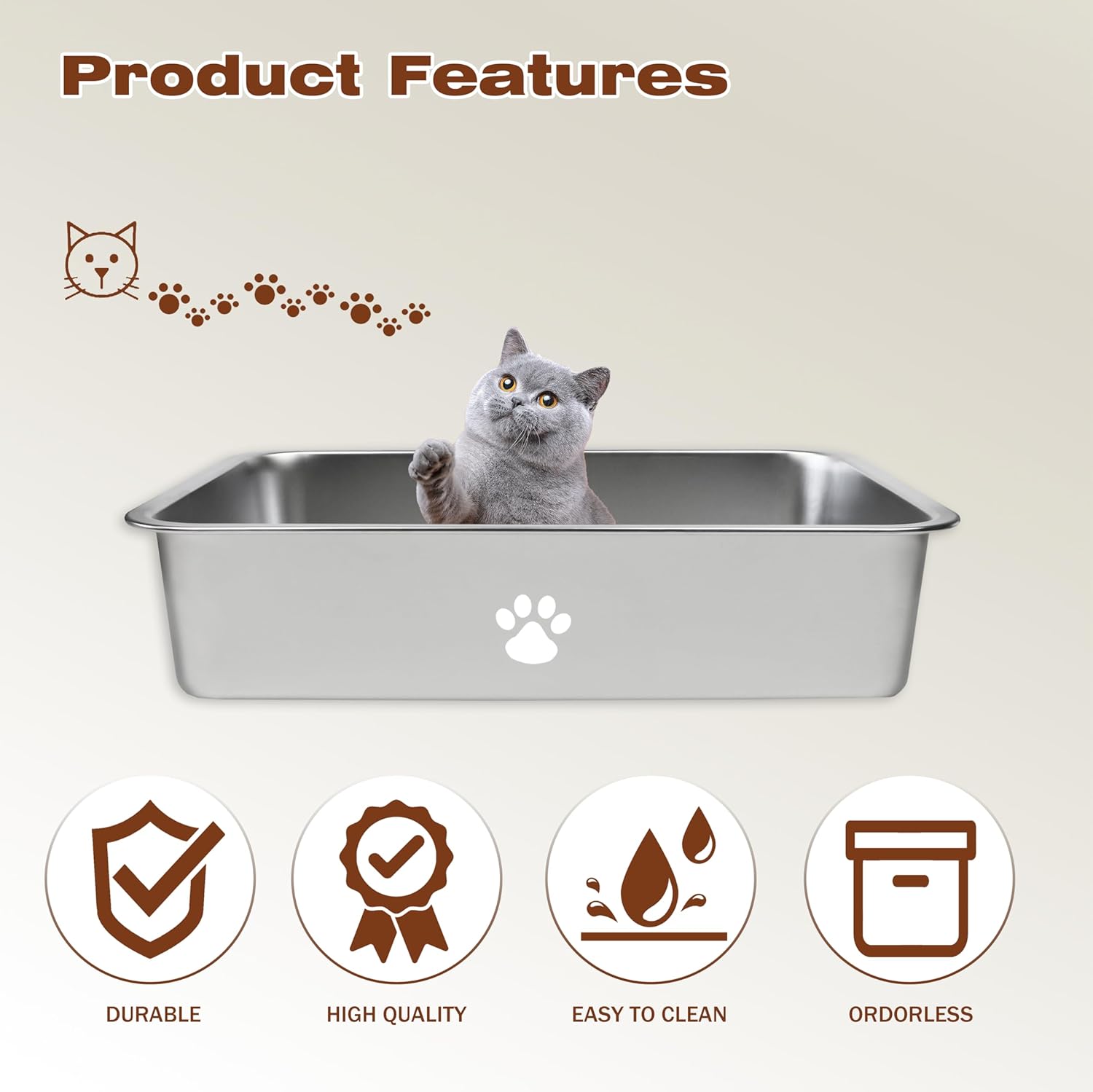 Stainless Steel Cat Litter Box - مراجعة Pet X Supplies & Tack Grooming وسعره